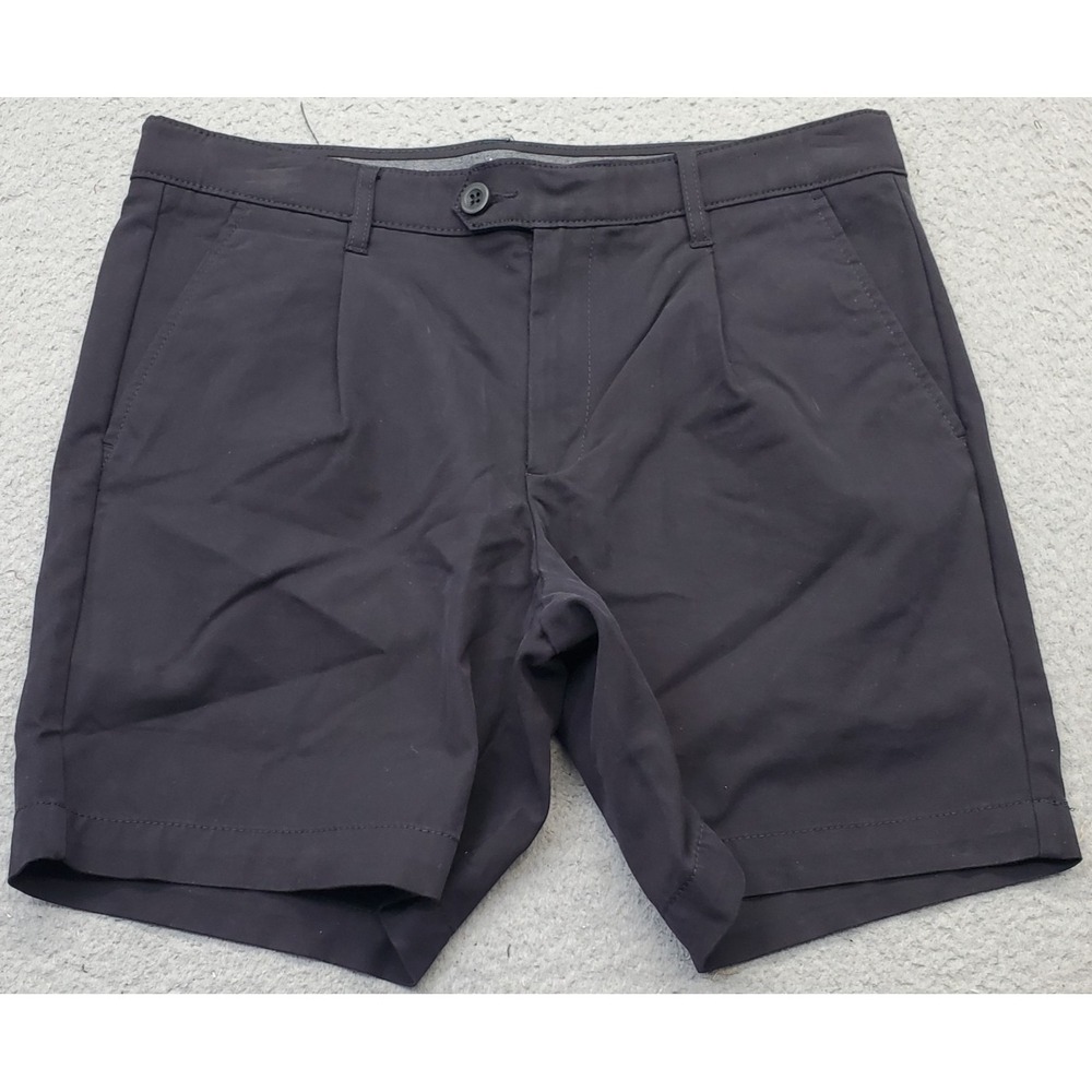 Apt. 9 Golf Shorts Mens 31 Black Stretch Performance Slim Fit Pleated Waistband